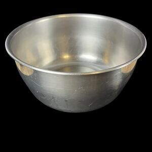 Vintage Nicro 9” Stainless 3qt Mixing Bowl M92 Rolled Lip Chicago USA Heavy Duty
